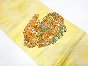 引箔　華紋更紗模様織り出し名古屋帯